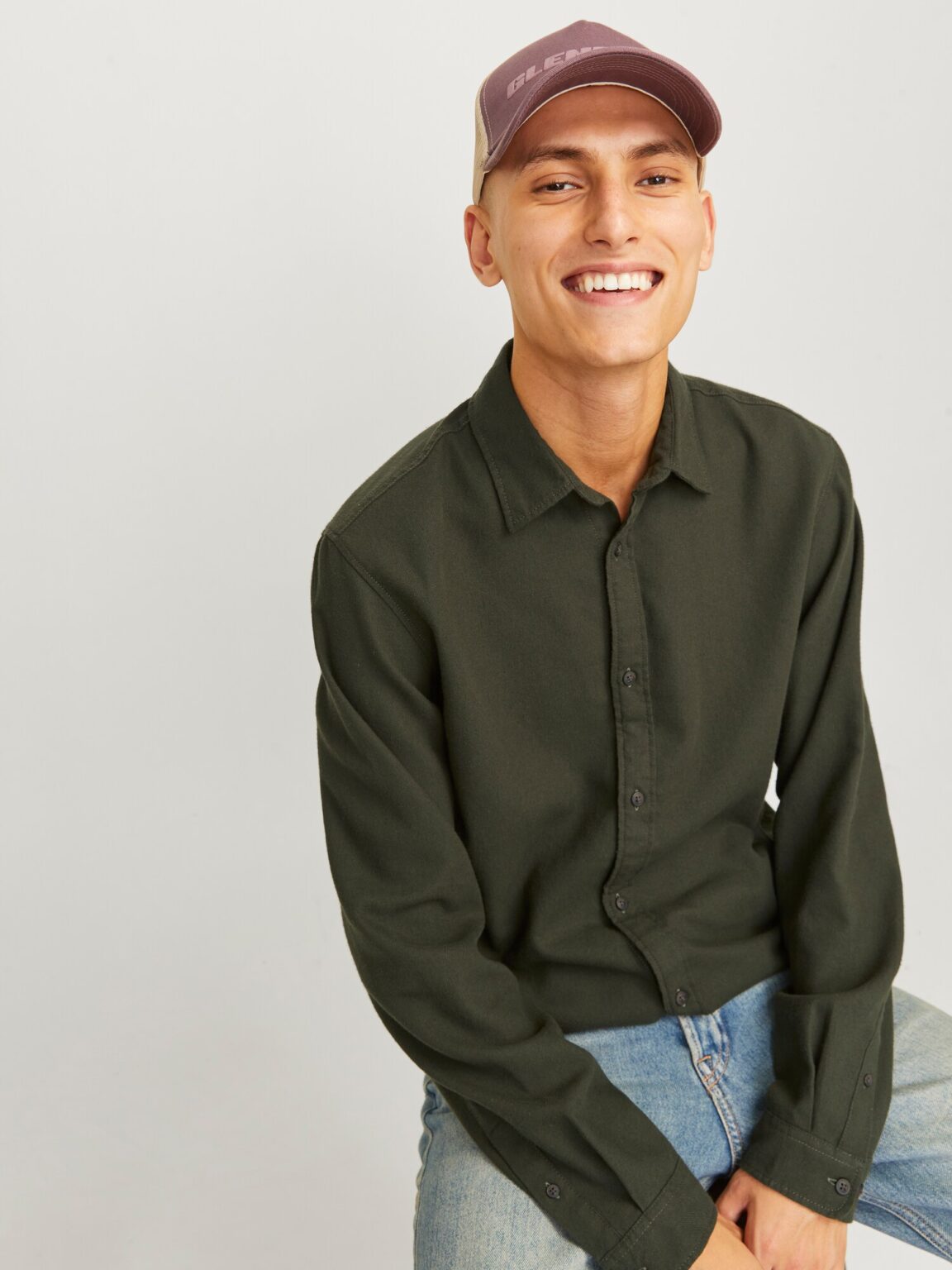 Preţ JACK & JONES Cămașă 'JJJOSHUA'  verde închis