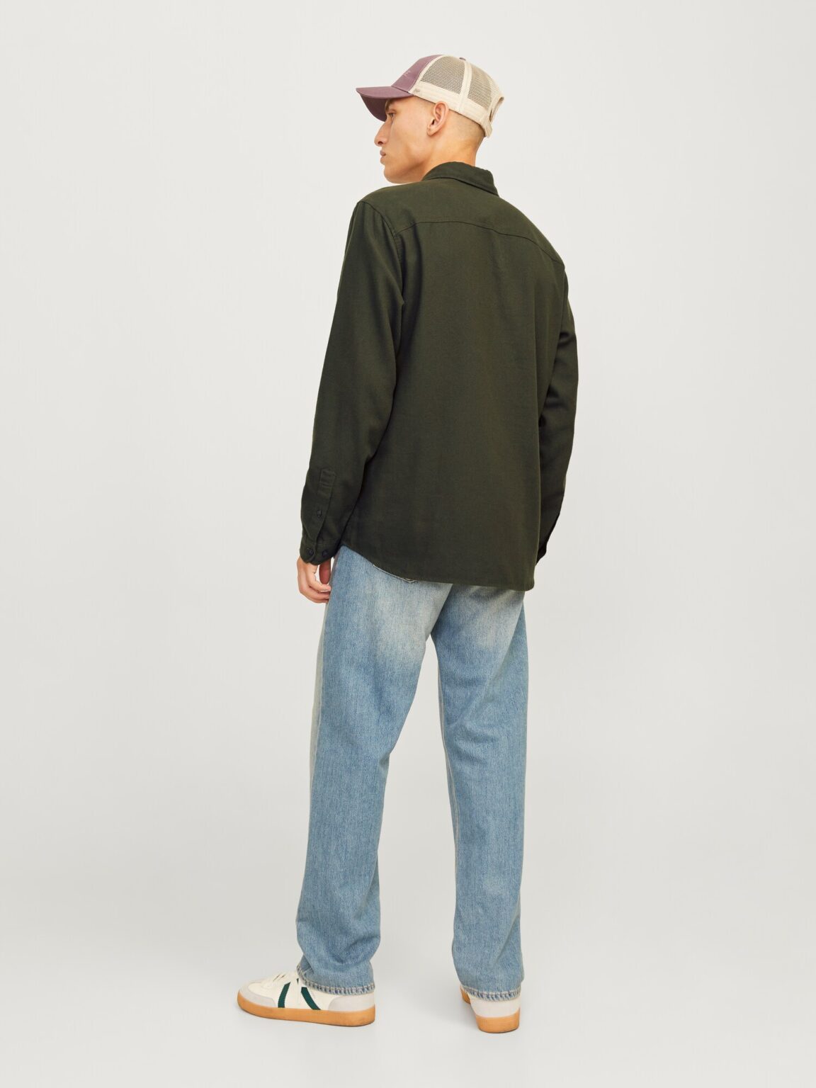Original JACK & JONES Cămașă 'JJJOSHUA'  verde închis