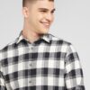 JACK & JONES Cămașă 'JJJoshua'  gri deschis / negru / alb