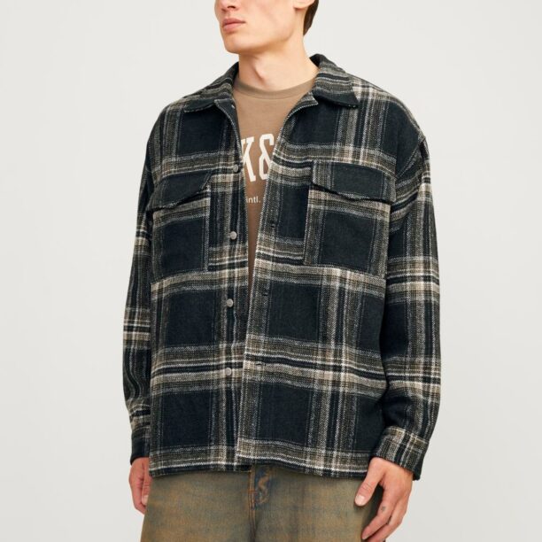 JACK & JONES Cămașă 'JORVesterbro'  oliv / negru / alb preţ