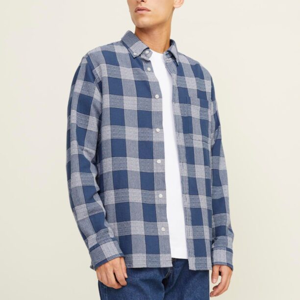 JACK & JONES Cămașă 'JPRBLUBROOK'  safir / alb murdar