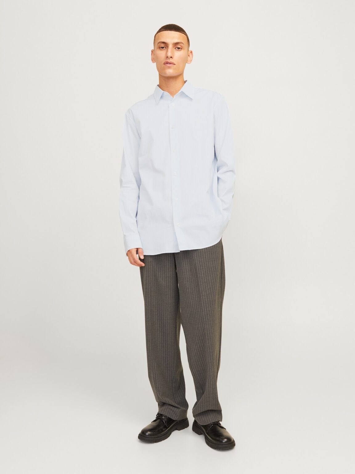 Cumpăra JACK & JONES Cămașă 'JPRBlabushwick Stanley'  albastru deschis / alb