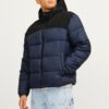 JACK & JONES Geacă de iarnă 'JJMOON'  bleumarin / negru