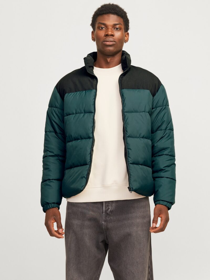 JACK & JONES Geacă de iarnă 'JJMOON'  verde smarald / negru