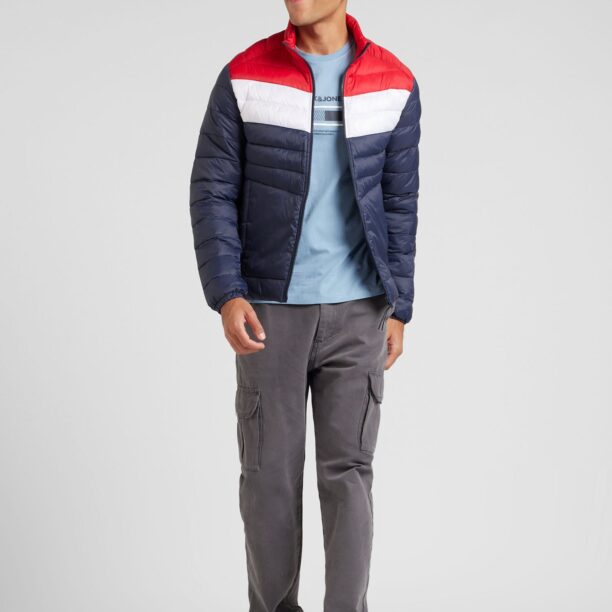 Preţ JACK & JONES Geacă de primăvară-toamnă 'JJESPRINT'  bleumarin / roșu / alb