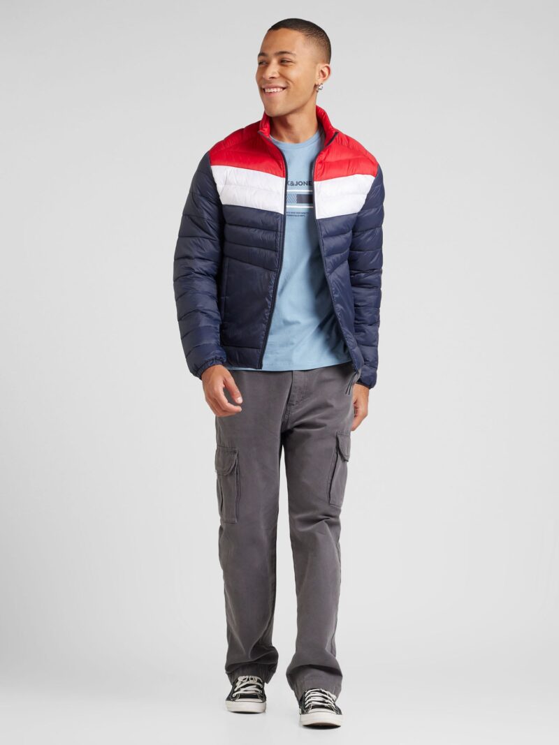 Preţ JACK & JONES Geacă de primăvară-toamnă 'JJESPRINT'  bleumarin / roșu / alb