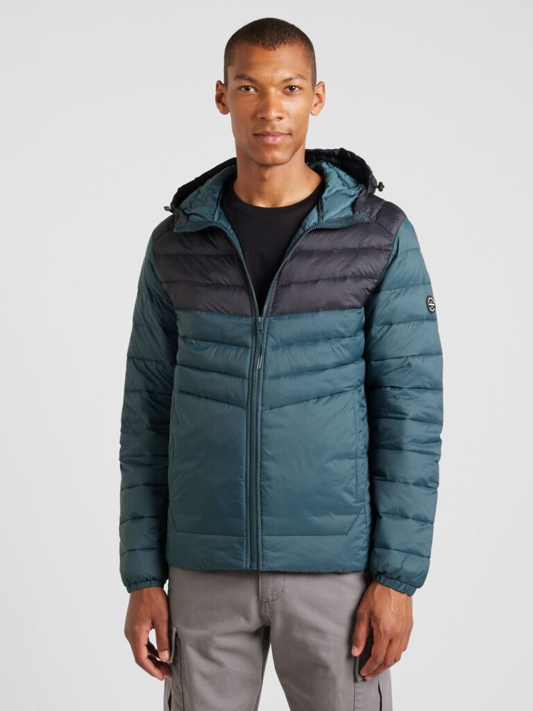 JACK & JONES Geacă de primăvară-toamnă 'JJESprint'  verde petrol / negru preţ