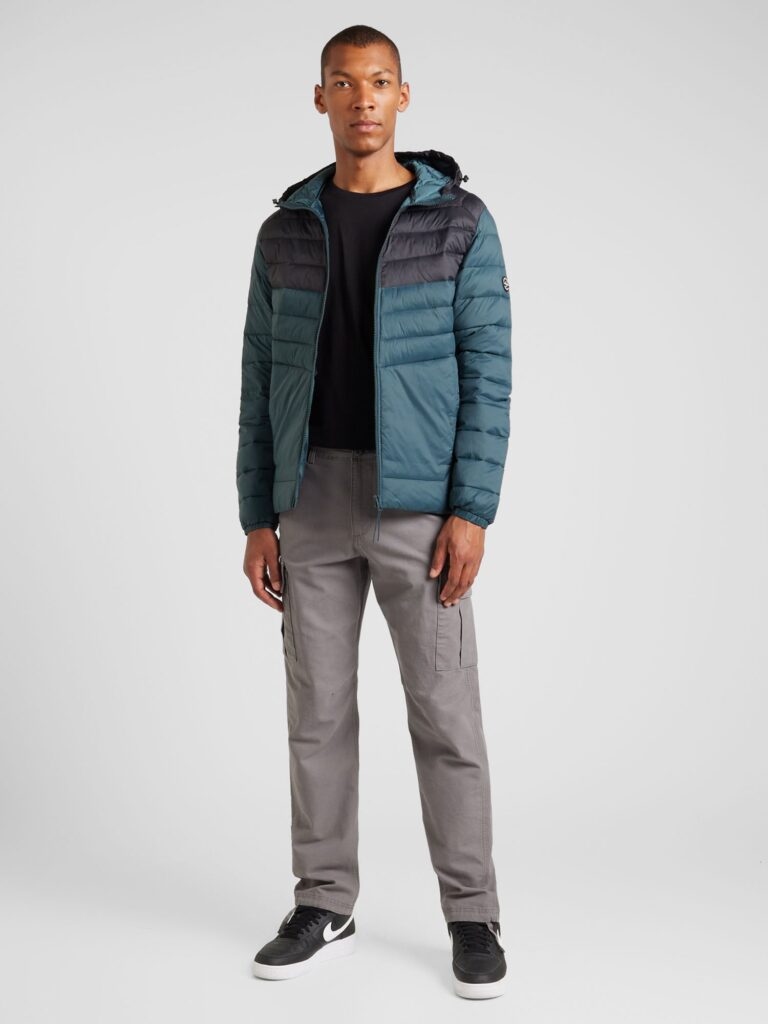 JACK & JONES Geacă de primăvară-toamnă 'JJESprint'  verde petrol / negru