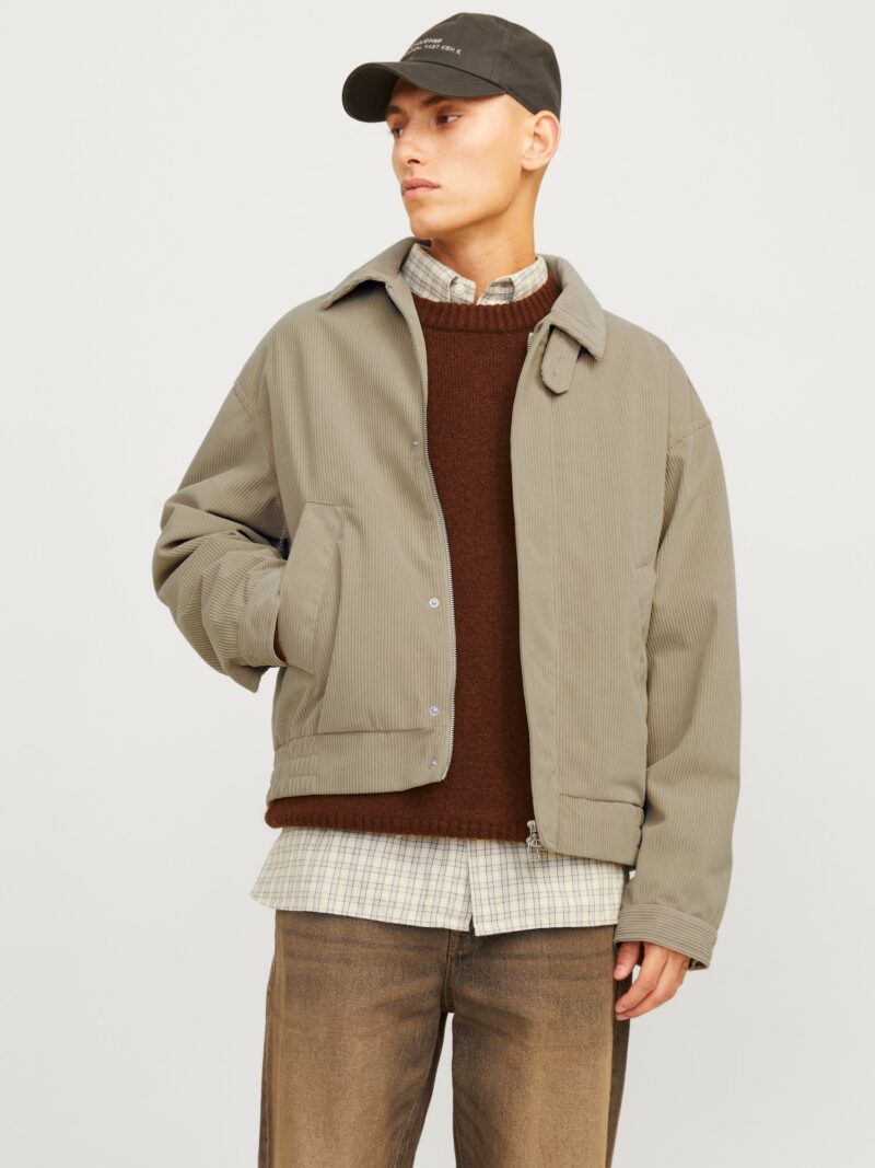 JACK & JONES Geacă de primăvară-toamnă 'JORBRONX HARRINGTON'  gri taupe preţ