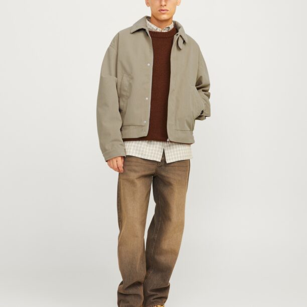 JACK & JONES Geacă de primăvară-toamnă 'JORBRONX HARRINGTON'  gri taupe