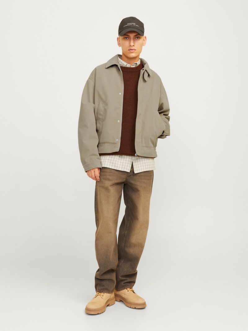 JACK & JONES Geacă de primăvară-toamnă 'JORBRONX HARRINGTON'  gri taupe