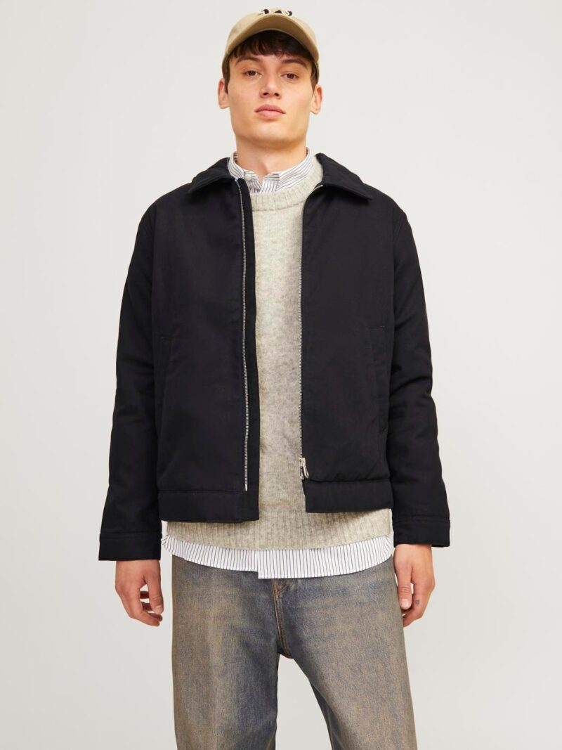 Original JACK & JONES Geacă de primăvară-toamnă 'JORBUSHWICK'  negru