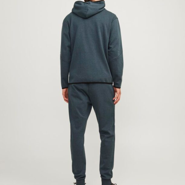 Cumpăra JACK & JONES Hanorac 'Fusion'  cyan / negru