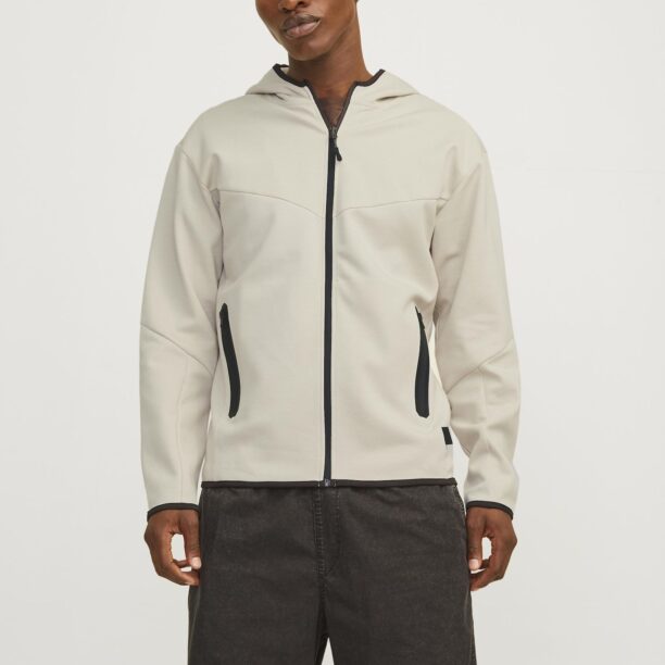 JACK & JONES Hanorac 'JCOFusion'  gri deschis / negru