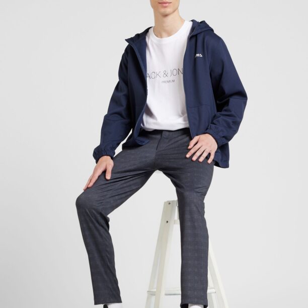 JACK & JONES Hanorac  bleumarin / alb preţ