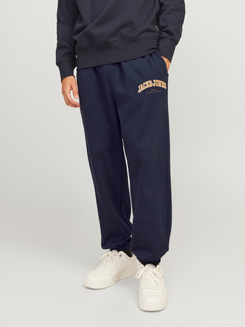 JACK & JONES Pantaloni 'JPSTKane JJCaleb'  bleumarin / portocaliu / alb preţ