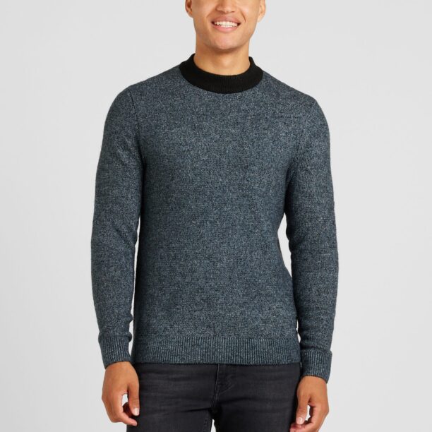 JACK & JONES Pulover 'JCOSPACE'  bleumarin / albastru fumuriu / negru preţ