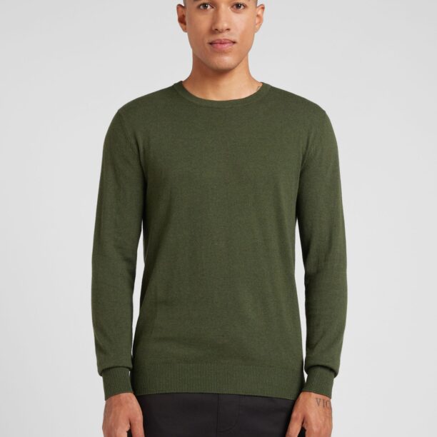 JACK & JONES Pulover 'JJEEmil'  verde închis preţ