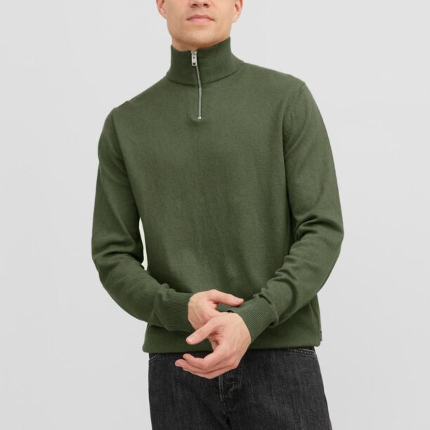 JACK & JONES Pulover 'JJEEmil'  verde închis