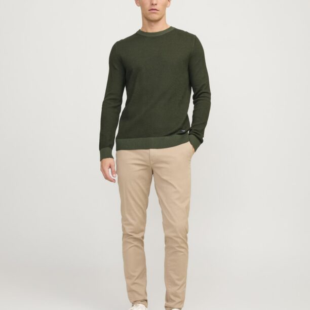 Cumpăra JACK & JONES Pulover 'JJEGlobe'  oliv / verde închis