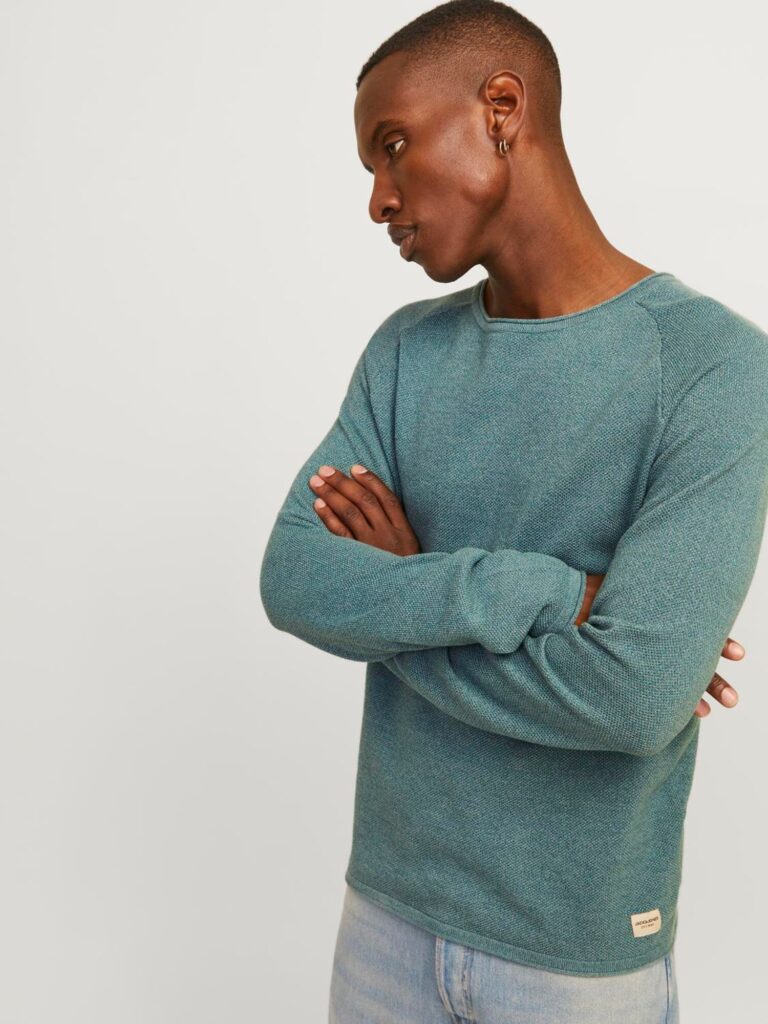 Cumpăra JACK & JONES Pulover 'JJEHill'  cyan