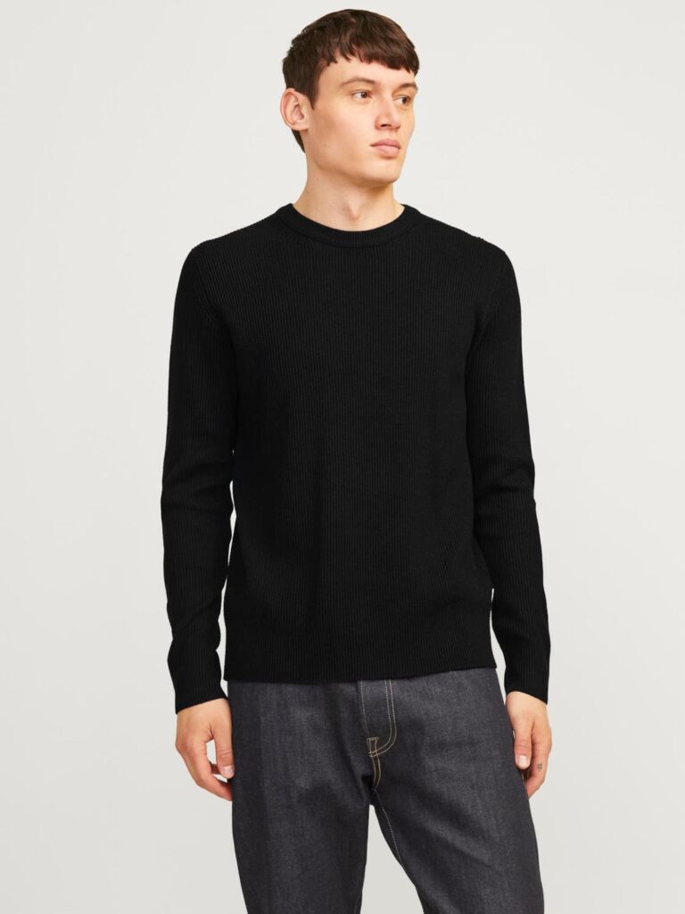 JACK & JONES Pulover 'JJEPerfect'  negru