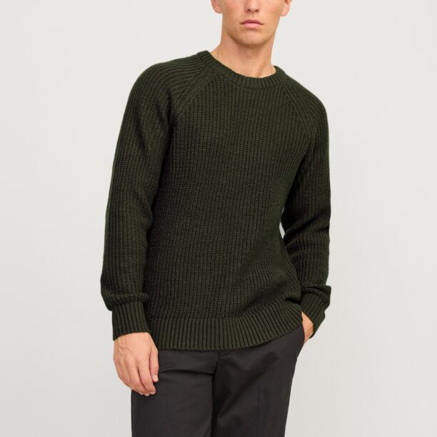 JACK & JONES Pulover 'JJJONES'  verde închis