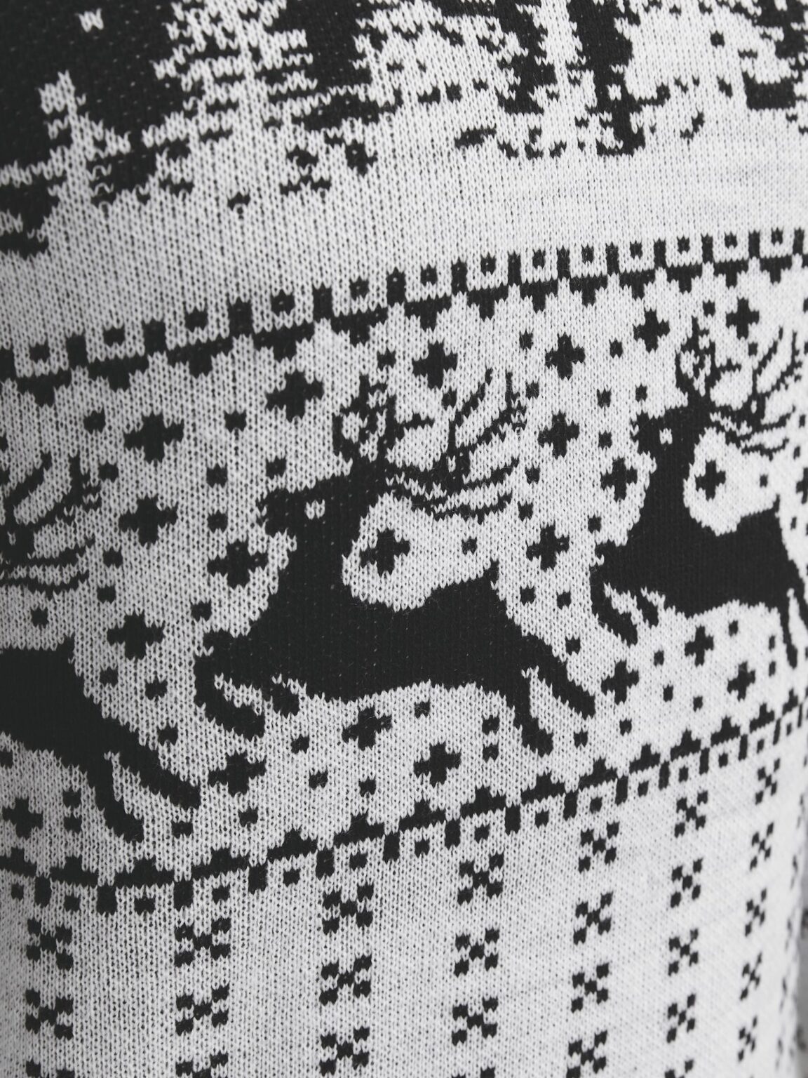 JACK & JONES Pulover 'JJXmas Gabriel'  negru / alb