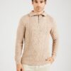 JACK & JONES Pulover 'JPRBLUNORTH'  bej amestecat