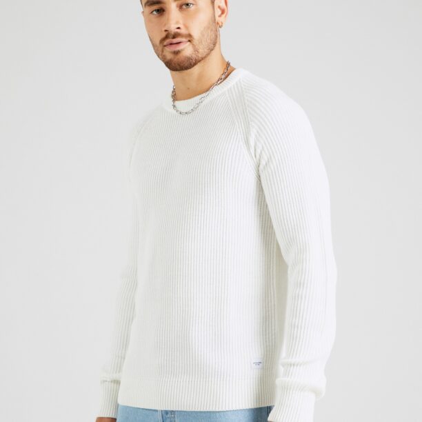 JACK & JONES Pulover  alb