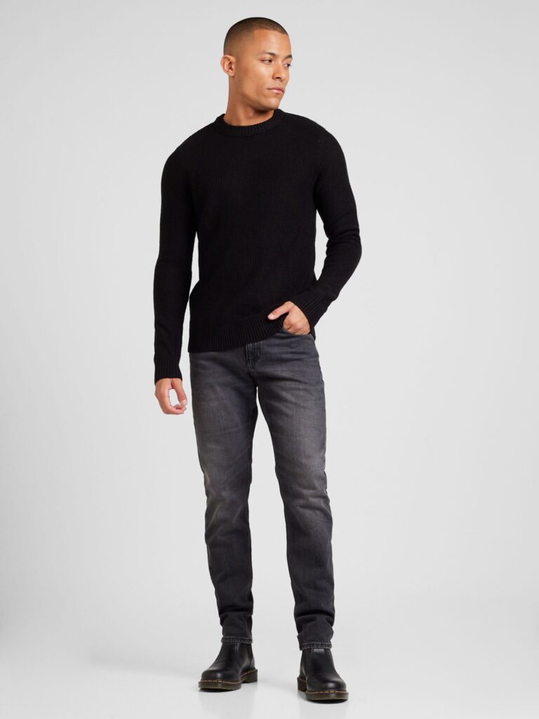 JACK & JONES Pulover  negru