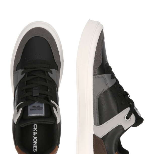 JACK & JONES Sneaker low 'JFWBARTON COMBO'  maro / gri / gri metalic