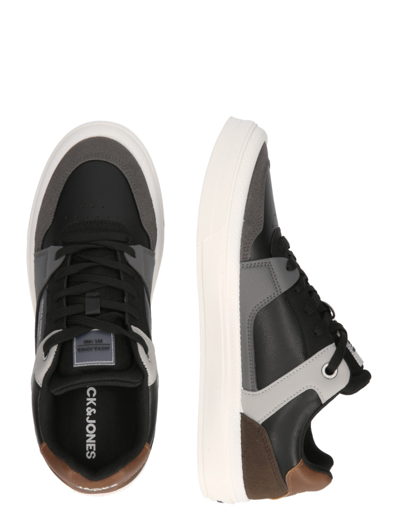 JACK & JONES Sneaker low 'JFWBARTON COMBO'  maro / gri / gri metalic