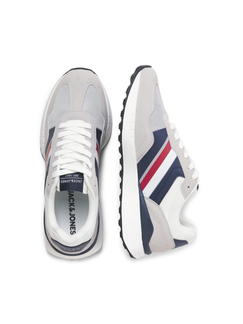 JACK & JONES Sneaker low 'JFWBoston'  bleumarin / gri deschis / roșu / alb preţ