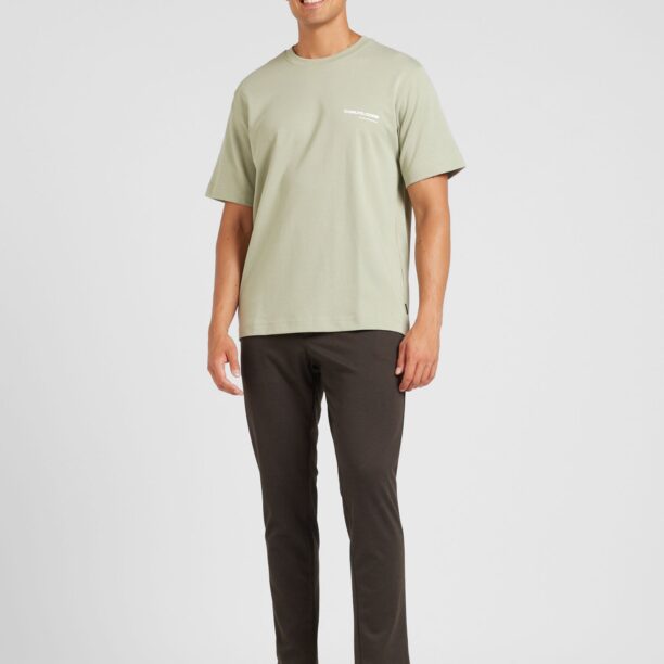 JACK & JONES Tricou 'JCOAERO'  verde pastel / alb preţ