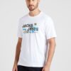 JACK & JONES Tricou 'JCOoutdoor'  azur / verde / negru / alb