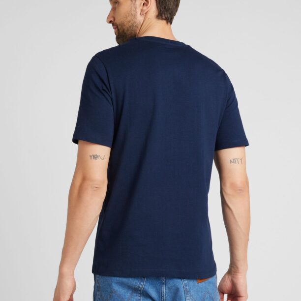 JACK & JONES Tricou 'JJDELVIN'  bleumarin / portocaliu / alb preţ