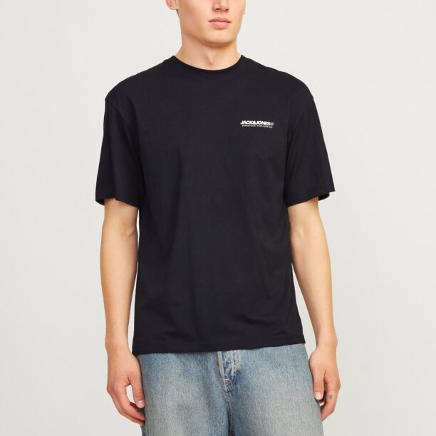 JACK & JONES Tricou 'JJELegacy'  negru / alb