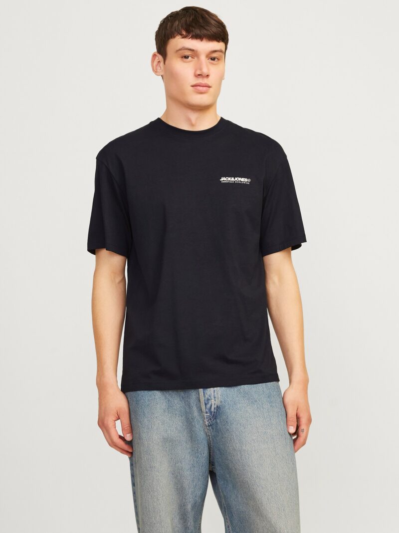 JACK & JONES Tricou 'JJELegacy'  negru / alb