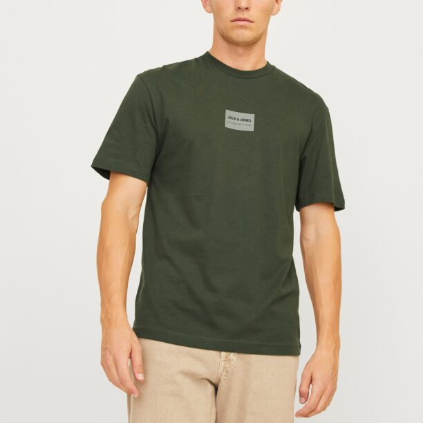 JACK & JONES Tricou 'JJHAKKAI'  verde pastel / verde închis