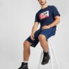 JACK & JONES Tricou 'JJNOLAN'  albastru marin / roșu / alb