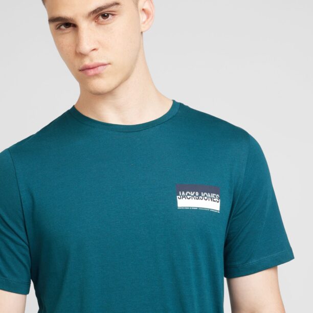 Preţ JACK & JONES Tricou 'JJNOLAN'  albastru marin / verde închis / alb