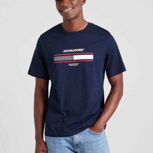 Preţ JACK & JONES Tricou 'JJSOUTH'  bleumarin / roșu / alb