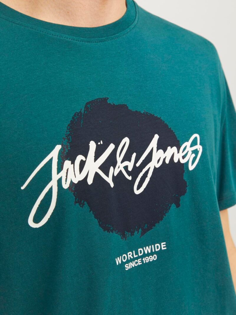 JACK & JONES Tricou 'JJTiley'  verde pin / negru / alb preţ