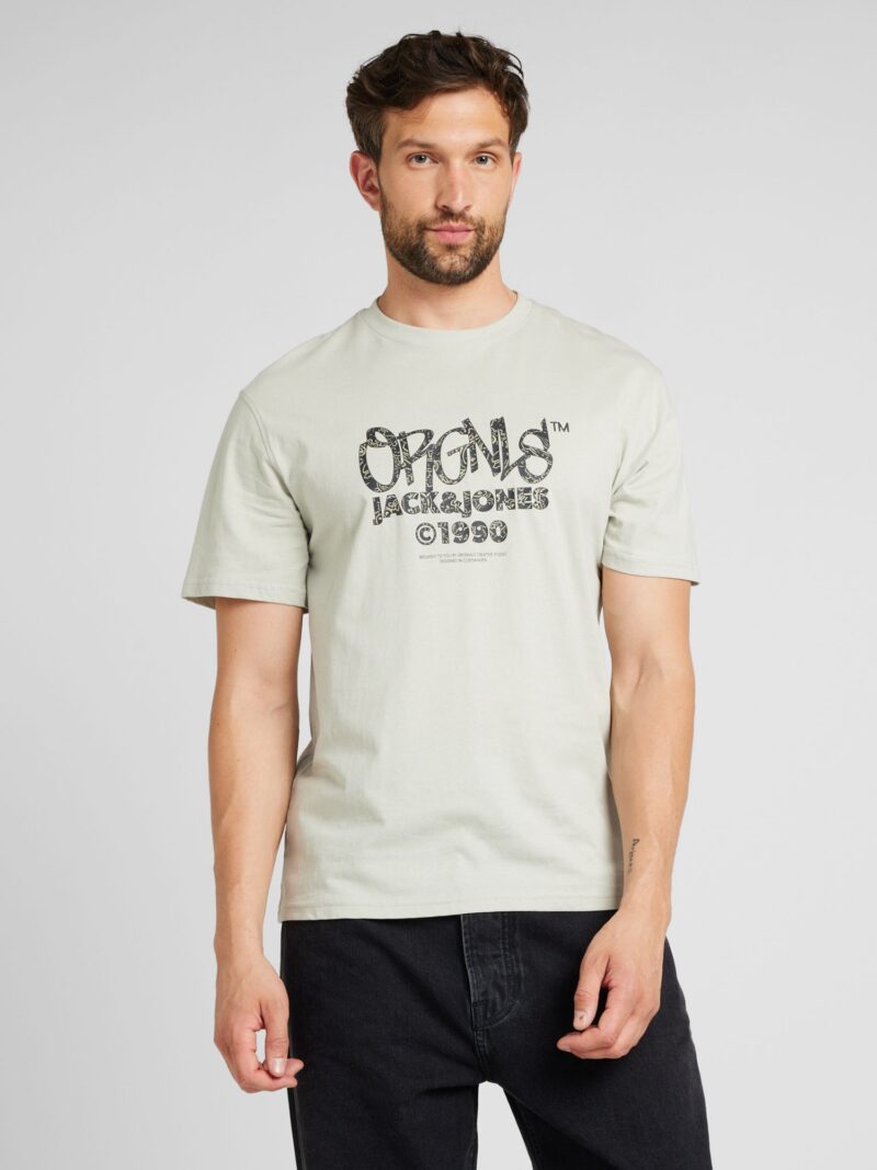 JACK & JONES Tricou 'JORBUSHWICK'  bej / gri grafit / gri deschis preţ