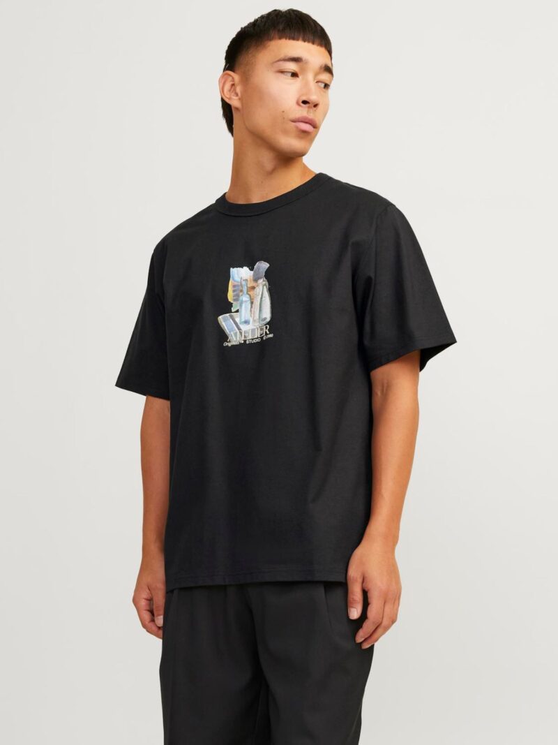 Cumpăra JACK & JONES Tricou 'JORBrooklyn'  albastru deschis / gri / portocaliu / negru