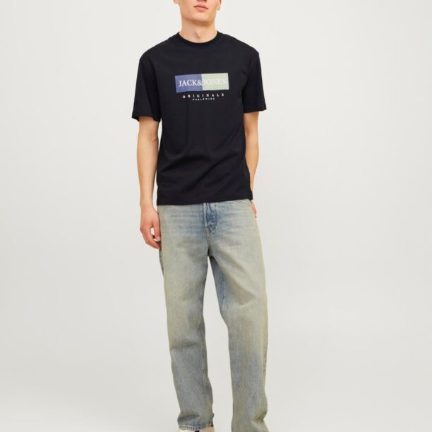 Cumpăra JACK & JONES Tricou 'JORFrederiksberg'  safir / verde pastel / negru / alb