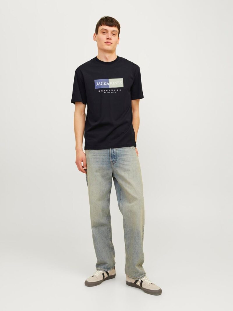 Cumpăra JACK & JONES Tricou 'JORFrederiksberg'  safir / verde pastel / negru / alb