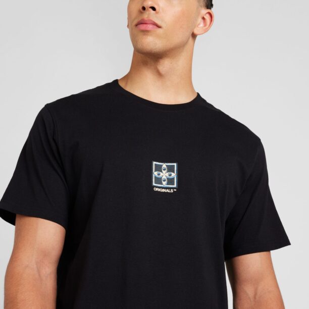 JACK & JONES Tricou 'JORNOHO'  negru / alb