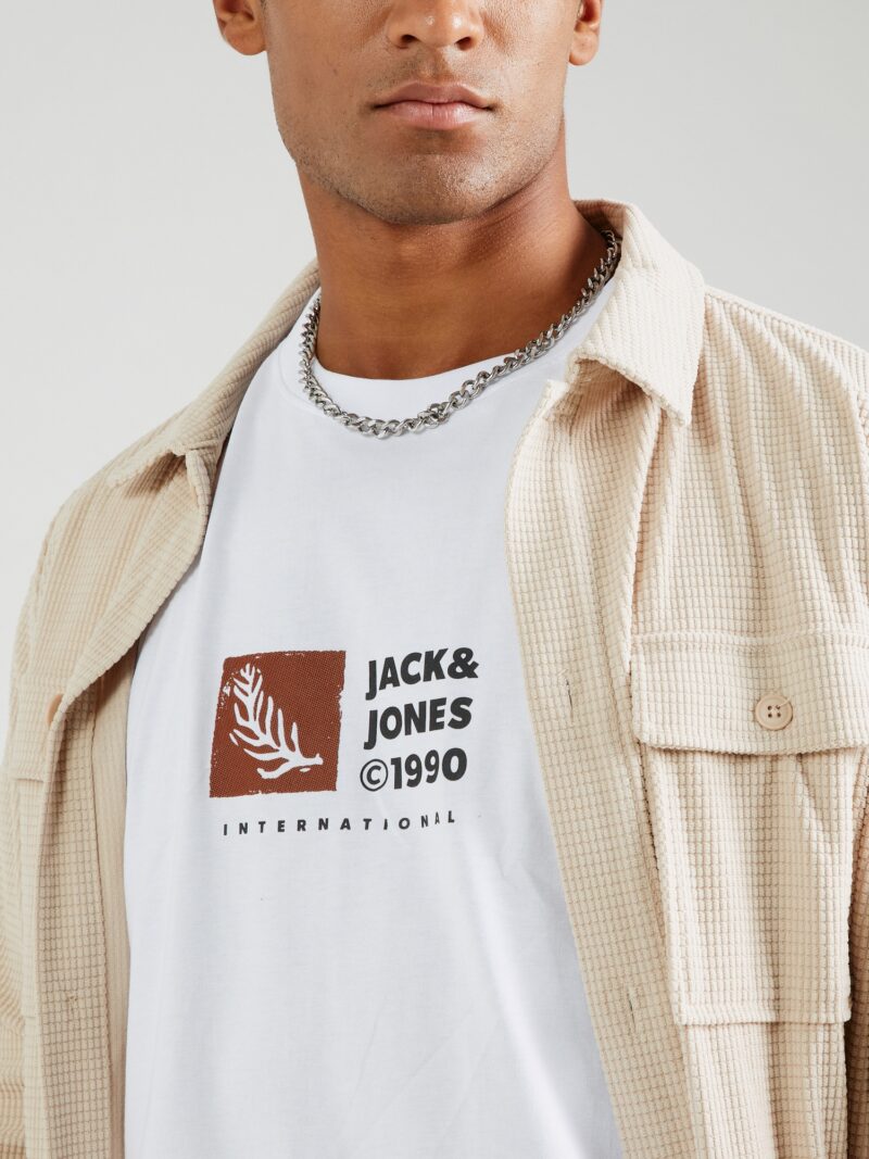 Preţ JACK & JONES Tricou 'JORPORTLAND'  roșu oxid / negru / alb